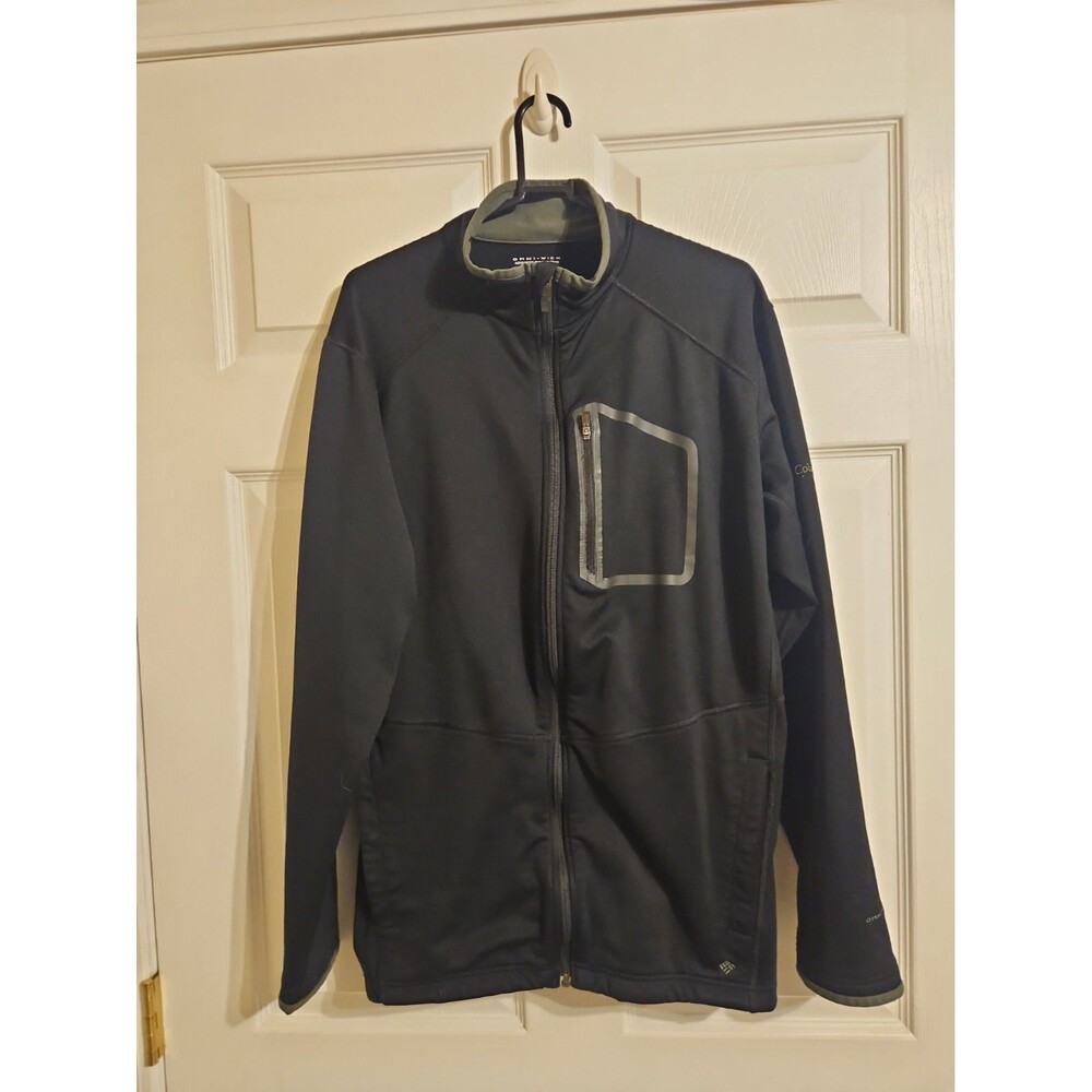 Columbia Omni-Wick Long Sleeve Light Jacket Full Zip Black Mens Size XL